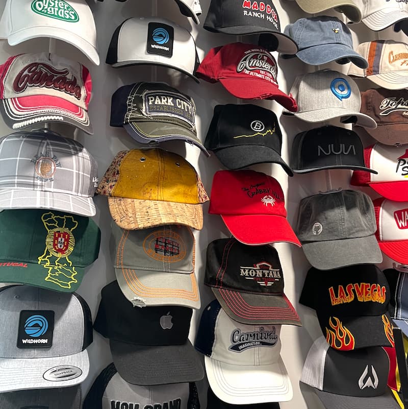 Each hat tells a story of another adventure