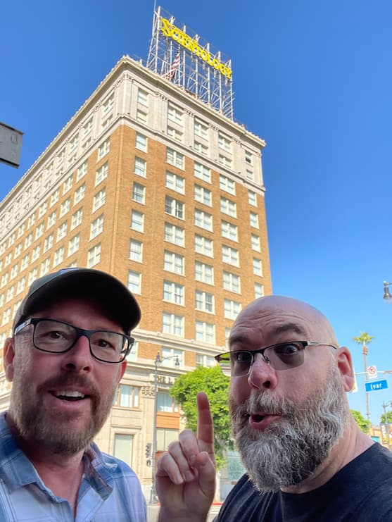 Nate and I walking the streets of Hollywood