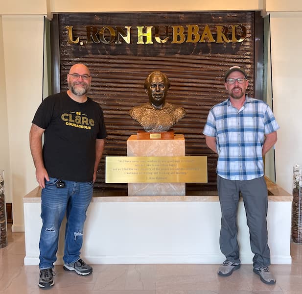 Nate & I visiting the L. Ron Hubbard Life Exhibition